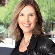 image of woman in black jacket